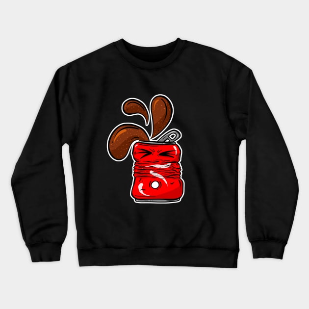 Crushed Coke Carn Cartoon Crewneck Sweatshirt by Squeeb Creative